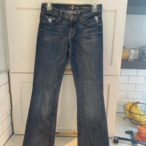 7 for all mankind distressed bootcut jeans Sz 26